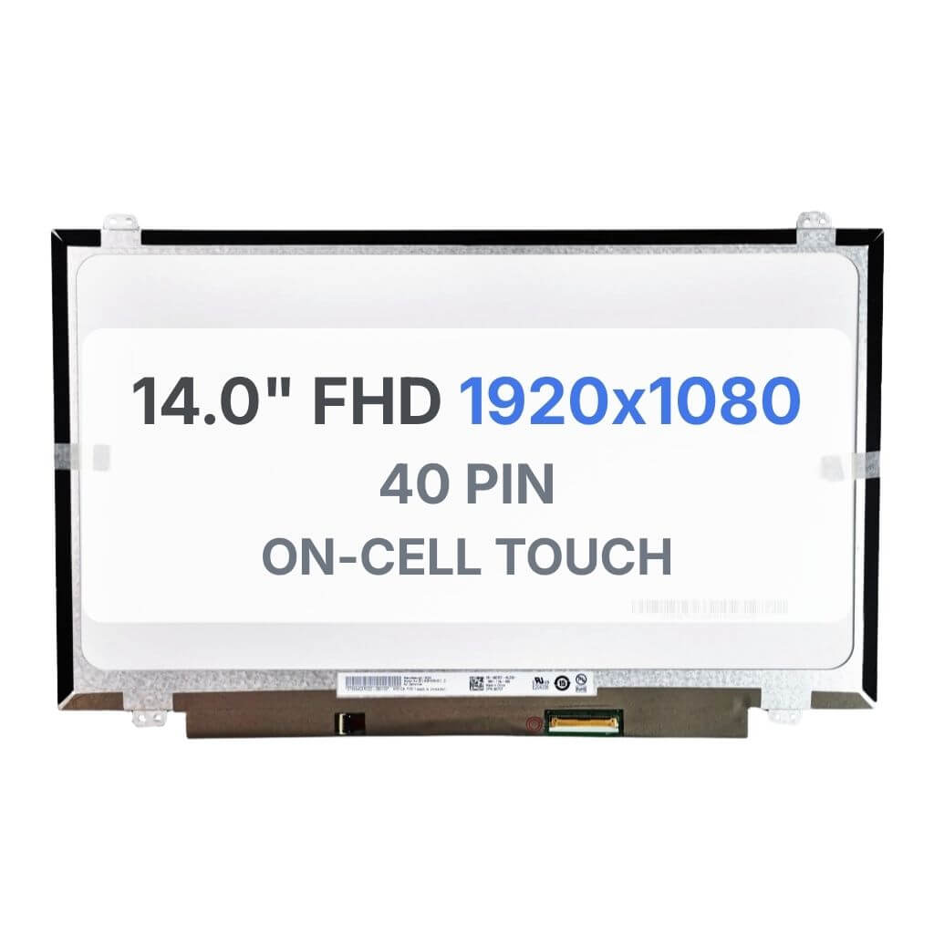 B140HAK01.3 Replacement Laptop LCD Screen 14" FHD (1920x1080) IPS Touchscreen With Mounting Brackets