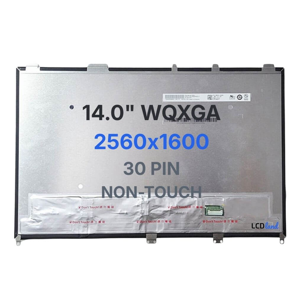 B140QAN03.0 HW0A Replacement Laptop LCD Screen 14" WQXGA (2560x1600) IPS With Mounting Brackets