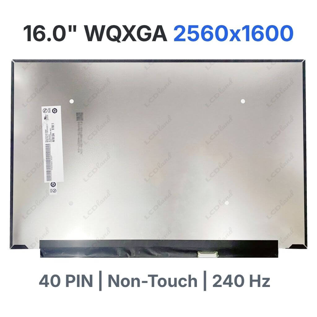 B160QAN02.Z replacement LCD screen 16.0 inch WQXGA IPS 40-pin display