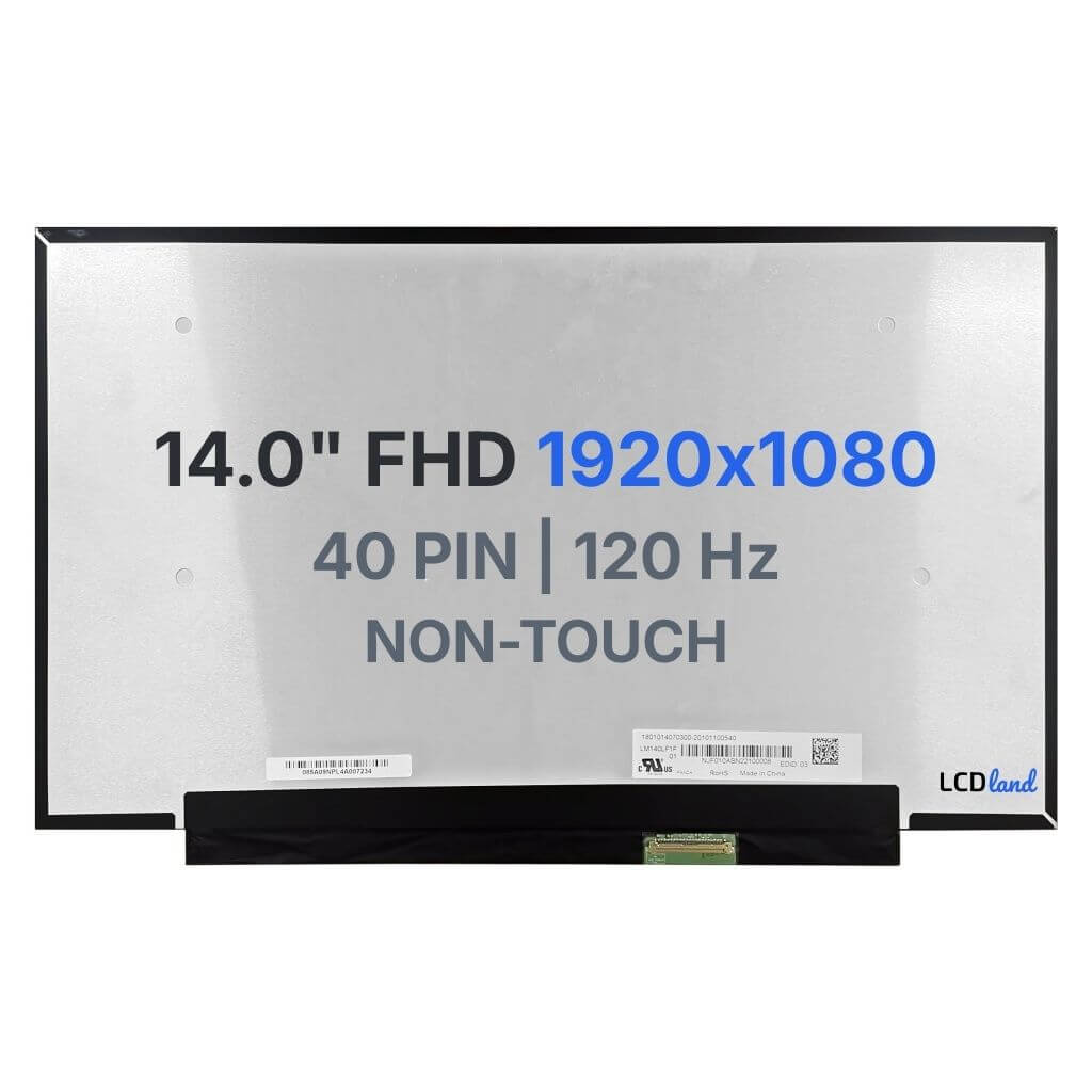 LM140LF1F01 Replacement Laptop LCD Screen 14" FHD (1920x1080) IPS 120 Hz