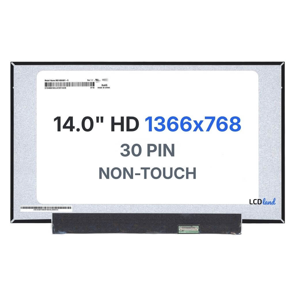 MB140AN01-9 Replacement Laptop LCD Screen 14" WXGA (1366x768)