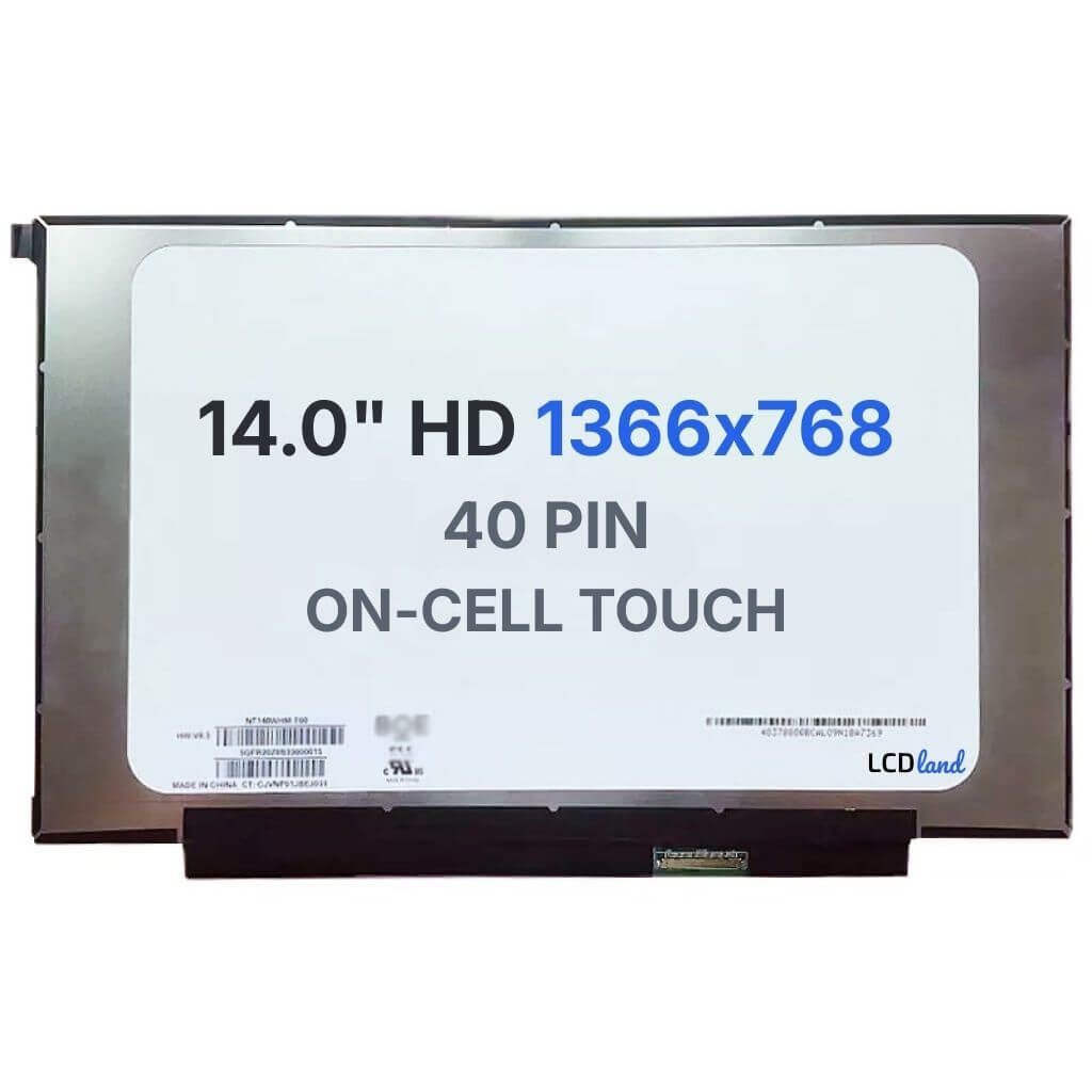 NT140WHM-T00 V8.3 Replacement Laptop LCD Screen 14" WXGA (1366x768) Touchscreen