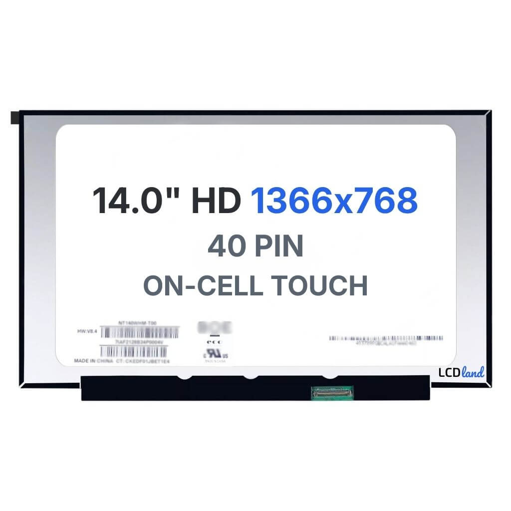 NT140WHM-T00 V8.4 Replacement Laptop LCD Screen 14" WXGA (1366x768) Touchscreen