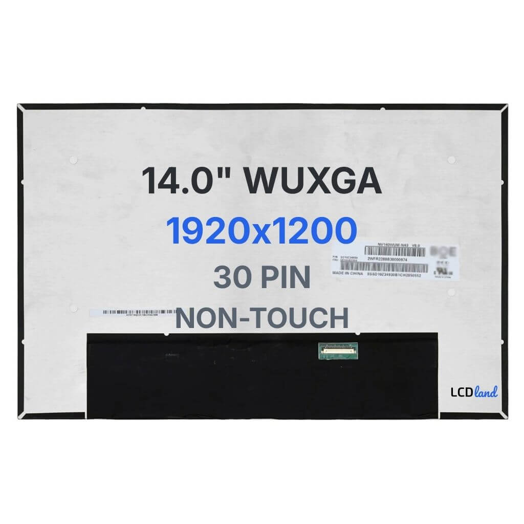 NV140WUM-N43 Replacement Laptop LCD Screen 14" WUXGA (1920x1200) IPS