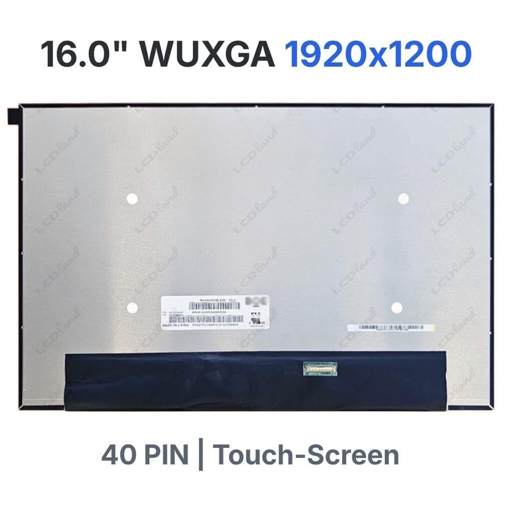 NV160WUM-K00 Replacement Laptop LCD Screen 16" WUXGA (1920x1200) IPS Touchscreen