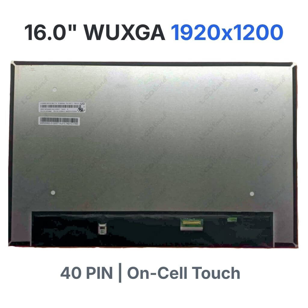 R160NW41 R2 Replacement Laptop LCD Screen 16" WUXGA (1920x1200) IPS Touchscreen